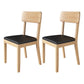 Modern Kitchen Square Dining Chair Open Back Dining Side Armless Chair Black 2 Piece Set Natural Wood Clearhalo ' kitchen&dining_furn' 'Dining Chairs' 'Dining Tables & Seating' 'dining_chair' 'furn' 'furn_dining_chair' 'Furniture' 'furniture_dining_chair' 'Kitchen & Dining Furniture' 'kitchen' 3836512