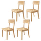 Modern Kitchen Square Dining Chair Open Back Dining Side Armless Chair Wood 4 Piece Set Natural Wood Clearhalo ' kitchen&dining_furn' 'Dining Chairs' 'Dining Tables & Seating' 'dining_chair' 'furn' 'furn_dining_chair' 'Furniture' 'furniture_dining_chair' 'Kitchen & Dining Furniture' 'kitchen' 3836522