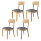 Modern Kitchen Square Dining Chair Open Back Dining Side Armless Chair Grey 4 Piece Set Natural Wood Clearhalo ' kitchen&dining_furn' 'Dining Chairs' 'Dining Tables & Seating' 'dining_chair' 'furn' 'furn_dining_chair' 'Furniture' 'furniture_dining_chair' 'Kitchen & Dining Furniture' 'kitchen' 3836525