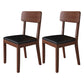 Modern Kitchen Square Dining Chair Open Back Dining Side Armless Chair Black 2 Piece Set Walnut Clearhalo ' kitchen&dining_furn' 'Dining Chairs' 'Dining Tables & Seating' 'dining_chair' 'furn' 'furn_dining_chair' 'Furniture' 'furniture_dining_chair' 'Kitchen & Dining Furniture' 'kitchen' 3836527