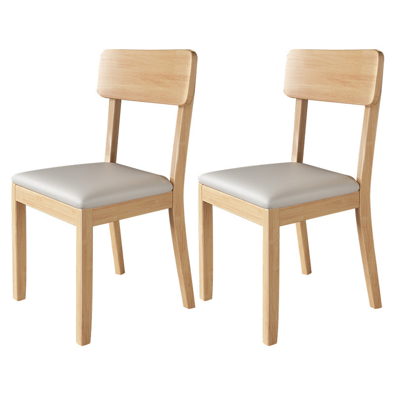 Modern Kitchen Square Dining Chair Open Back Dining Side Armless Chair White 2 Piece Set Natural Wood Clearhalo ' kitchen&dining_furn' 'Dining Chairs' 'Dining Tables & Seating' 'dining_chair' 'furn' 'furn_dining_chair' 'Furniture' 'furniture_dining_chair' 'Kitchen & Dining Furniture' 'kitchen' 3836530