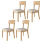 Modern Kitchen Square Dining Chair Open Back Dining Side Armless Chair White 4 Piece Set Natural Wood Clearhalo ' kitchen&dining_furn' 'Dining Chairs' 'Dining Tables & Seating' 'dining_chair' 'furn' 'furn_dining_chair' 'Furniture' 'furniture_dining_chair' 'Kitchen & Dining Furniture' 'kitchen' 3836531