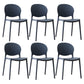 Scandinavian Plastic Dining Chair Open Back Side Chair with 4 Legs for Home Use Gray Blue Plastic & Acrylic 6 Piece Set Clearhalo ' kitchen&dining_furn' 'Dining Chairs' 'Dining Tables & Seating' 'dining_chair' 'furn' 'furn_dining_chair' 'Furniture' 'furniture_dining_chair' 'Kitchen & Dining Furniture' 'kitchen' 3836536
