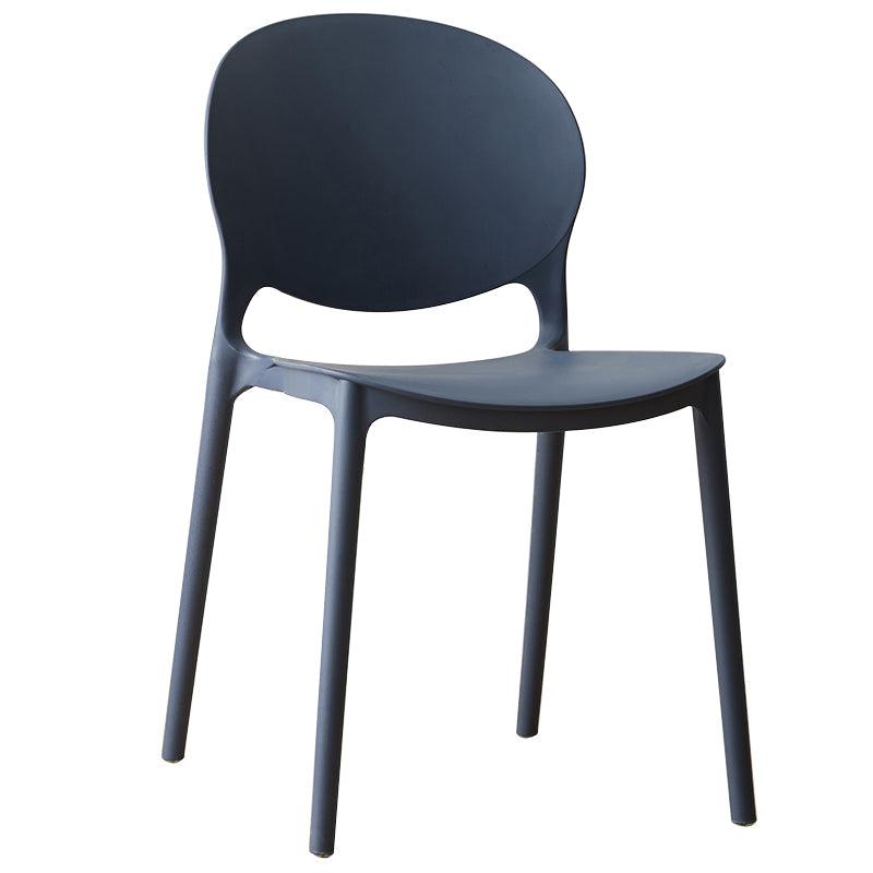 Scandinavian Plastic Dining Chair Open Back Side Chair with 4 Legs for Home Use Clearhalo ' kitchen&dining_furn' 'Dining Chairs' 'Dining Tables & Seating' 'dining_chair' 'furn' 'furn_dining_chair' 'Furniture' 'furniture_dining_chair' 'Kitchen & Dining Furniture' 'kitchen' 3836541