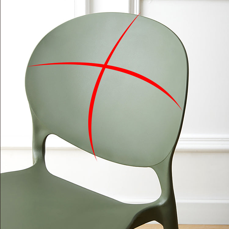 Scandinavian Plastic Dining Chair Open Back Side Chair with 4 Legs for Home Use Clearhalo ' kitchen&dining_furn' 'Dining Chairs' 'Dining Tables & Seating' 'dining_chair' 'furn' 'furn_dining_chair' 'Furniture' 'furniture_dining_chair' 'Kitchen & Dining Furniture' 'kitchen' 3836542