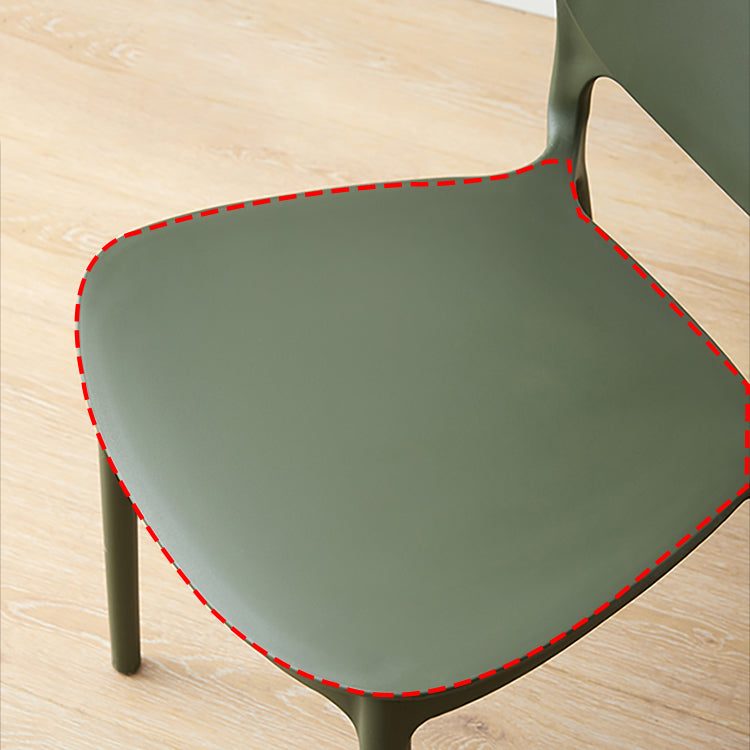 Scandinavian Plastic Dining Chair Open Back Side Chair with 4 Legs for Home Use Clearhalo ' kitchen&dining_furn' 'Dining Chairs' 'Dining Tables & Seating' 'dining_chair' 'furn' 'furn_dining_chair' 'Furniture' 'furniture_dining_chair' 'Kitchen & Dining Furniture' 'kitchen' 3836545