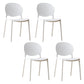 Scandinavian Plastic Dining Chair Open Back Side Chair with 4 Legs for Home Use White Plastic & Acrylic 4 Piece Set Clearhalo ' kitchen&dining_furn' 'Dining Chairs' 'Dining Tables & Seating' 'dining_chair' 'furn' 'furn_dining_chair' 'Furniture' 'furniture_dining_chair' 'Kitchen & Dining Furniture' 'kitchen' 3836547