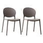 Scandinavian Plastic Dining Chair Open Back Side Chair with 4 Legs for Home Use Grey Plastic & Acrylic 2 Piece Set Clearhalo ' kitchen&dining_furn' 'Dining Chairs' 'Dining Tables & Seating' 'dining_chair' 'furn' 'furn_dining_chair' 'Furniture' 'furniture_dining_chair' 'Kitchen & Dining Furniture' 'kitchen' 3836550