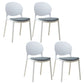 Scandinavian Plastic Dining Chair Open Back Side Chair with 4 Legs for Home Use White Fabric 4 Piece Set Clearhalo ' kitchen&dining_furn' 'Dining Chairs' 'Dining Tables & Seating' 'dining_chair' 'furn' 'furn_dining_chair' 'Furniture' 'furniture_dining_chair' 'Kitchen & Dining Furniture' 'kitchen' 3836559