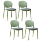 Scandinavian Plastic Dining Chair Open Back Side Chair with 4 Legs for Home Use Light Green Fabric 4 Piece Set Clearhalo ' kitchen&dining_furn' 'Dining Chairs' 'Dining Tables & Seating' 'dining_chair' 'furn' 'furn_dining_chair' 'Furniture' 'furniture_dining_chair' 'Kitchen & Dining Furniture' 'kitchen' 3836565