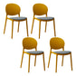 Scandinavian Plastic Dining Chair Open Back Side Chair with 4 Legs for Home Use Ginger Fabric 4 Piece Set Clearhalo ' kitchen&dining_furn' 'Dining Chairs' 'Dining Tables & Seating' 'dining_chair' 'furn' 'furn_dining_chair' 'Furniture' 'furniture_dining_chair' 'Kitchen & Dining Furniture' 'kitchen' 3836568