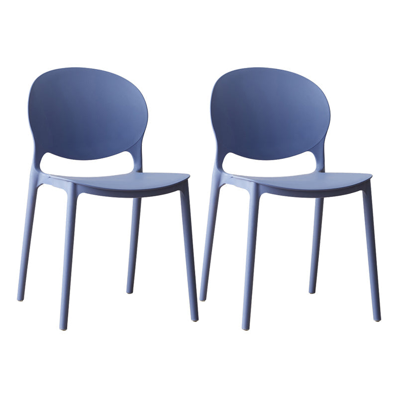 Scandinavian Plastic Dining Chair Open Back Side Chair with 4 Legs for Home Use Purple Plastic & Acrylic 2 Piece Set Clearhalo ' kitchen&dining_furn' 'Dining Chairs' 'Dining Tables & Seating' 'dining_chair' 'furn' 'furn_dining_chair' 'Furniture' 'furniture_dining_chair' 'Kitchen & Dining Furniture' 'kitchen' 3836570