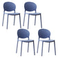 Scandinavian Plastic Dining Chair Open Back Side Chair with 4 Legs for Home Use Purple Plastic & Acrylic 4 Piece Set Clearhalo ' kitchen&dining_furn' 'Dining Chairs' 'Dining Tables & Seating' 'dining_chair' 'furn' 'furn_dining_chair' 'Furniture' 'furniture_dining_chair' 'Kitchen & Dining Furniture' 'kitchen' 3836571