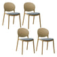Scandinavian Plastic Dining Chair Open Back Side Chair with 4 Legs for Home Use Camel Fabric 4 Piece Set Clearhalo ' kitchen&dining_furn' 'Dining Chairs' 'Dining Tables & Seating' 'dining_chair' 'furn' 'furn_dining_chair' 'Furniture' 'furniture_dining_chair' 'Kitchen & Dining Furniture' 'kitchen' 3836577