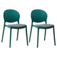 Scandinavian Plastic Dining Chair Open Back Side Chair with 4 Legs for Home Use Blackish Green Fabric 2 Piece Set Clearhalo ' kitchen&dining_furn' 'Dining Chairs' 'Dining Tables & Seating' 'dining_chair' 'furn' 'furn_dining_chair' 'Furniture' 'furniture_dining_chair' 'Kitchen & Dining Furniture' 'kitchen' 3836579