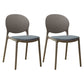 Scandinavian Plastic Dining Chair Open Back Side Chair with 4 Legs for Home Use Grey Fabric 2 Piece Set Clearhalo ' kitchen&dining_furn' 'Dining Chairs' 'Dining Tables & Seating' 'dining_chair' 'furn' 'furn_dining_chair' 'Furniture' 'furniture_dining_chair' 'Kitchen & Dining Furniture' 'kitchen' 3836585