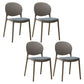 Scandinavian Plastic Dining Chair Open Back Side Chair with 4 Legs for Home Use Grey Fabric 4 Piece Set Clearhalo ' kitchen&dining_furn' 'Dining Chairs' 'Dining Tables & Seating' 'dining_chair' 'furn' 'furn_dining_chair' 'Furniture' 'furniture_dining_chair' 'Kitchen & Dining Furniture' 'kitchen' 3836586