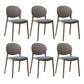 Scandinavian Plastic Dining Chair Open Back Side Chair with 4 Legs for Home Use Grey Fabric 6 Piece Set Clearhalo ' kitchen&dining_furn' 'Dining Chairs' 'Dining Tables & Seating' 'dining_chair' 'furn' 'furn_dining_chair' 'Furniture' 'furniture_dining_chair' 'Kitchen & Dining Furniture' 'kitchen' 3836587