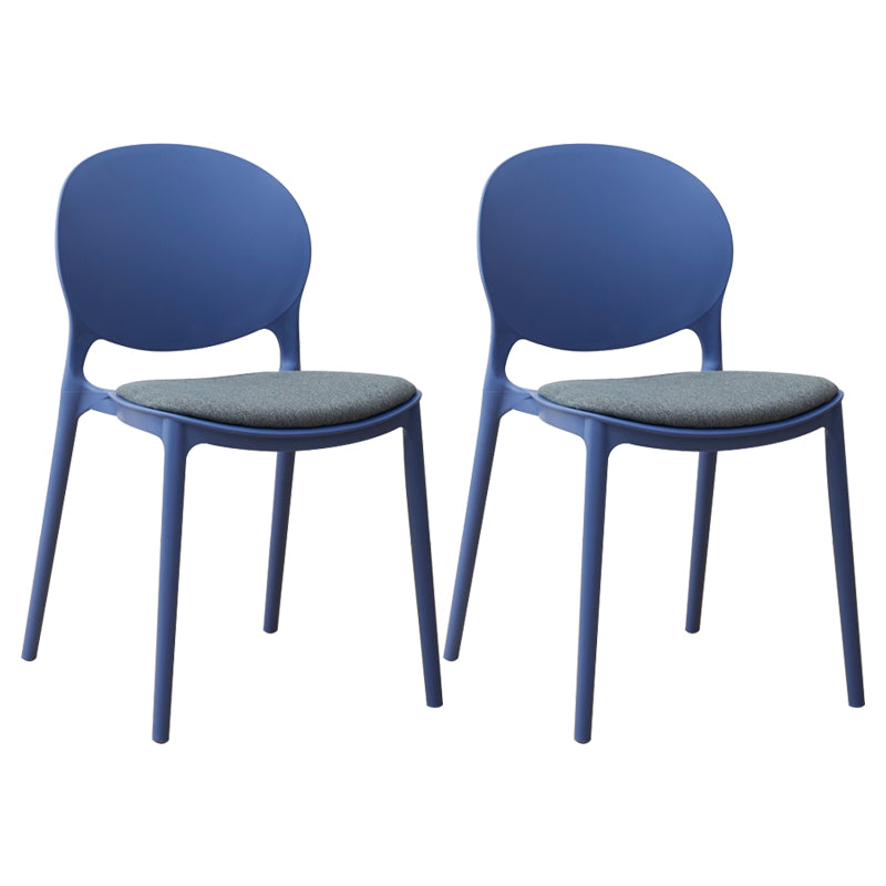 Scandinavian Plastic Dining Chair Open Back Side Chair with 4 Legs for Home Use Purple Fabric 2 Piece Set Clearhalo ' kitchen&dining_furn' 'Dining Chairs' 'Dining Tables & Seating' 'dining_chair' 'furn' 'furn_dining_chair' 'Furniture' 'furniture_dining_chair' 'Kitchen & Dining Furniture' 'kitchen' 3836594