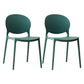 Scandinavian Plastic Dining Chair Open Back Side Chair with 4 Legs for Home Use Blackish Green Plastic & Acrylic 2 Piece Set Clearhalo ' kitchen&dining_furn' 'Dining Chairs' 'Dining Tables & Seating' 'dining_chair' 'furn' 'furn_dining_chair' 'Furniture' 'furniture_dining_chair' 'Kitchen & Dining Furniture' 'kitchen' 3836597