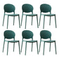 Scandinavian Plastic Dining Chair Open Back Side Chair with 4 Legs for Home Use Blackish Green Plastic & Acrylic 6 Piece Set Clearhalo ' kitchen&dining_furn' 'Dining Chairs' 'Dining Tables & Seating' 'dining_chair' 'furn' 'furn_dining_chair' 'Furniture' 'furniture_dining_chair' 'Kitchen & Dining Furniture' 'kitchen' 3836599