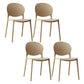 Scandinavian Plastic Dining Chair Open Back Side Chair with 4 Legs for Home Use Camel Plastic & Acrylic 4 Piece Set Clearhalo ' kitchen&dining_furn' 'Dining Chairs' 'Dining Tables & Seating' 'dining_chair' 'furn' 'furn_dining_chair' 'Furniture' 'furniture_dining_chair' 'Kitchen & Dining Furniture' 'kitchen' 3836601