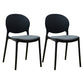 Scandinavian Plastic Dining Chair Open Back Side Chair with 4 Legs for Home Use Black Fabric 2 Piece Set Clearhalo ' kitchen&dining_furn' 'Dining Chairs' 'Dining Tables & Seating' 'dining_chair' 'furn' 'furn_dining_chair' 'Furniture' 'furniture_dining_chair' 'Kitchen & Dining Furniture' 'kitchen' 3836603