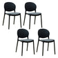 Scandinavian Plastic Dining Chair Open Back Side Chair with 4 Legs for Home Use Black Fabric 4 Piece Set Clearhalo ' kitchen&dining_furn' 'Dining Chairs' 'Dining Tables & Seating' 'dining_chair' 'furn' 'furn_dining_chair' 'Furniture' 'furniture_dining_chair' 'Kitchen & Dining Furniture' 'kitchen' 3836604