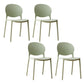 Scandinavian Plastic Dining Chair Open Back Side Chair with 4 Legs for Home Use Light Green Plastic & Acrylic 4 Piece Set Clearhalo ' kitchen&dining_furn' 'Dining Chairs' 'Dining Tables & Seating' 'dining_chair' 'furn' 'furn_dining_chair' 'Furniture' 'furniture_dining_chair' 'Kitchen & Dining Furniture' 'kitchen' 3836607