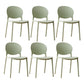 Scandinavian Plastic Dining Chair Open Back Side Chair with 4 Legs for Home Use Light Green Plastic & Acrylic 6 Piece Set Clearhalo ' kitchen&dining_furn' 'Dining Chairs' 'Dining Tables & Seating' 'dining_chair' 'furn' 'furn_dining_chair' 'Furniture' 'furniture_dining_chair' 'Kitchen & Dining Furniture' 'kitchen' 3836608
