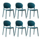 Scandinavian Plastic Dining Chair Open Back Side Chair with 4 Legs for Home Use Blue Plastic & Acrylic 6 Piece Set Clearhalo ' kitchen&dining_furn' 'Dining Chairs' 'Dining Tables & Seating' 'dining_chair' 'furn' 'furn_dining_chair' 'Furniture' 'furniture_dining_chair' 'Kitchen & Dining Furniture' 'kitchen' 3836614