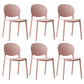Scandinavian Plastic Dining Chair Open Back Side Chair with 4 Legs for Home Use Pink Plastic & Acrylic 6 Piece Set Clearhalo ' kitchen&dining_furn' 'Dining Chairs' 'Dining Tables & Seating' 'dining_chair' 'furn' 'furn_dining_chair' 'Furniture' 'furniture_dining_chair' 'Kitchen & Dining Furniture' 'kitchen' 3836617