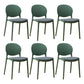 Scandinavian Plastic Dining Chair Open Back Side Chair with 4 Legs for Home Use Green Fabric 6 Piece Set Clearhalo ' kitchen&dining_furn' 'Dining Chairs' 'Dining Tables & Seating' 'dining_chair' 'furn' 'furn_dining_chair' 'Furniture' 'furniture_dining_chair' 'Kitchen & Dining Furniture' 'kitchen' 3836623