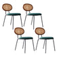 Nordic Style Armless Metal Dining Chairs Open Back Dining Side Chair for Home Use Blackish Green 4 Piece Set Clearhalo ' kitchen&dining_furn' 'Accueil' 'Dining Chairs' 'Dining Tables & Seating' 'dining_chair' 'furn' 'furn_dining_chair' 'Furniture' 'furniture_dining_chair' 'Kitchen & Dining Furniture' 'Kitchen Furniture' 'kitchen' 3836629