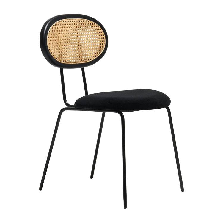 Nordic Style Armless Metal Dining Chairs Open Back Dining Side Chair for Home Use Black 1 Piece Clearhalo ' kitchen&dining_furn' 'Accueil' 'Dining Chairs' 'Dining Tables & Seating' 'dining_chair' 'furn' 'furn_dining_chair' 'Furniture' 'furniture_dining_chair' 'Kitchen & Dining Furniture' 'Kitchen Furniture' 'kitchen' 3836631