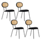 Nordic Style Armless Metal Dining Chairs Open Back Dining Side Chair for Home Use Black 4 Piece Set Clearhalo ' kitchen&dining_furn' 'Accueil' 'Dining Chairs' 'Dining Tables & Seating' 'dining_chair' 'furn' 'furn_dining_chair' 'Furniture' 'furniture_dining_chair' 'Kitchen & Dining Furniture' 'Kitchen Furniture' 'kitchen' 3836636