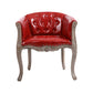 Upholstered Dining Arm Chair Tufted Dining Armchairs with Rubberwood Legs Red 1 Piece Clearhalo ' kitchen&dining_furn' 'Dining Chairs' 'Dining Tables & Seating' 'dining_chair' 'furn' 'furn_dining_chair' 'Furniture' 'furniture_dining_chair' 'Kitchen & Dining Furniture' 'kitchen' 3836643