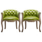 Upholstered Dining Arm Chair Tufted Dining Armchairs with Rubberwood Legs Green 2 Piece Set Clearhalo ' kitchen&dining_furn' 'Dining Chairs' 'Dining Tables & Seating' 'dining_chair' 'furn' 'furn_dining_chair' 'Furniture' 'furniture_dining_chair' 'Kitchen & Dining Furniture' 'kitchen' 3836657
