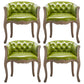 Upholstered Dining Arm Chair Tufted Dining Armchairs with Rubberwood Legs Green 4 Piece Set Clearhalo ' kitchen&dining_furn' 'Dining Chairs' 'Dining Tables & Seating' 'dining_chair' 'furn' 'furn_dining_chair' 'Furniture' 'furniture_dining_chair' 'Kitchen & Dining Furniture' 'kitchen' 3836659