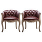 Upholstered Dining Arm Chair Tufted Dining Armchairs with Rubberwood Legs Burgundy 2 Piece Set Clearhalo ' kitchen&dining_furn' 'Dining Chairs' 'Dining Tables & Seating' 'dining_chair' 'furn' 'furn_dining_chair' 'Furniture' 'furniture_dining_chair' 'Kitchen & Dining Furniture' 'kitchen' 3836662