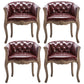 Upholstered Dining Arm Chair Tufted Dining Armchairs with Rubberwood Legs Burgundy 4 Piece Set Clearhalo ' kitchen&dining_furn' 'Dining Chairs' 'Dining Tables & Seating' 'dining_chair' 'furn' 'furn_dining_chair' 'Furniture' 'furniture_dining_chair' 'Kitchen & Dining Furniture' 'kitchen' 3836665