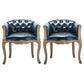 Upholstered Dining Arm Chair Tufted Dining Armchairs with Rubberwood Legs Dark Blue 2 Piece Set Clearhalo ' kitchen&dining_furn' 'Dining Chairs' 'Dining Tables & Seating' 'dining_chair' 'furn' 'furn_dining_chair' 'Furniture' 'furniture_dining_chair' 'Kitchen & Dining Furniture' 'kitchen' 3836668