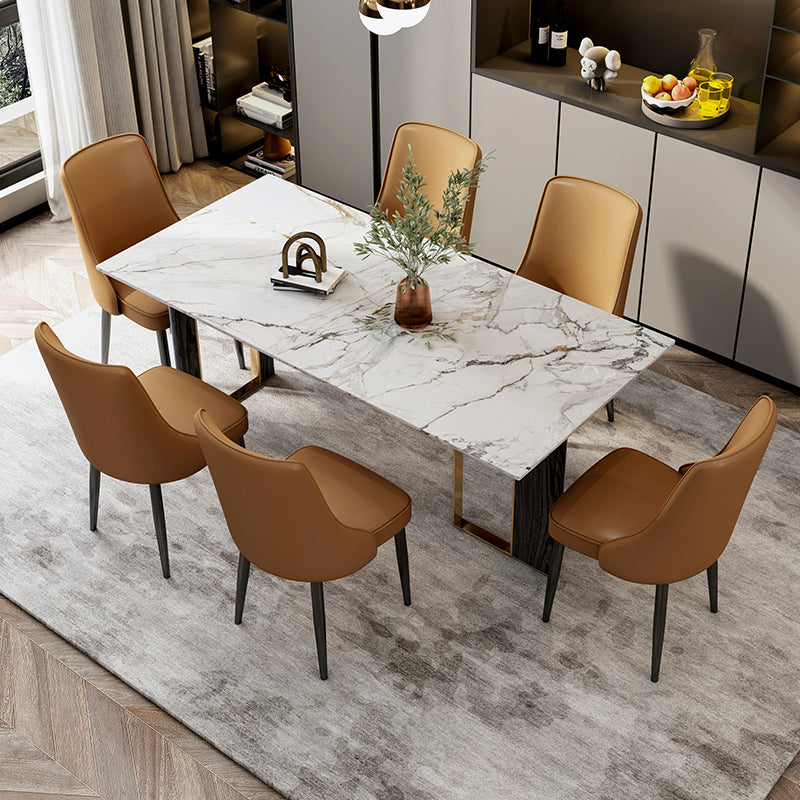Scandinavian Style Metal Dining Chairs Dining Room Parsons Armless Chair Clearhalo ' kitchen&dining_furn' 'Dining Chairs' 'Dining Tables & Seating' 'dining_chair' 'furn' 'furn_dining_chair' 'Furniture' 'furniture_dining_chair' 'Kitchen & Dining Furniture' 'kitchen' 3836676