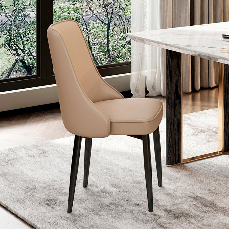 Scandinavian Style Metal Dining Chairs Dining Room Parsons Armless Chair Clearhalo ' kitchen&dining_furn' 'Dining Chairs' 'Dining Tables & Seating' 'dining_chair' 'furn' 'furn_dining_chair' 'Furniture' 'furniture_dining_chair' 'Kitchen & Dining Furniture' 'kitchen' 3836679