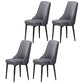 Scandinavian Style Metal Dining Chairs Dining Room Parsons Armless Chair Dark Gray 4 Piece Set Black Clearhalo ' kitchen&dining_furn' 'Dining Chairs' 'Dining Tables & Seating' 'dining_chair' 'furn' 'furn_dining_chair' 'Furniture' 'furniture_dining_chair' 'Kitchen & Dining Furniture' 'kitchen' 3836688