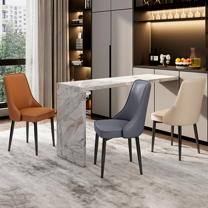 Scandinavian Style Metal Dining Chairs Dining Room Parsons Armless Chair Clearhalo ' kitchen&dining_furn' 'Dining Chairs' 'Dining Tables & Seating' 'dining_chair' 'furn' 'furn_dining_chair' 'Furniture' 'furniture_dining_chair' 'Kitchen & Dining Furniture' 'kitchen' 3836694