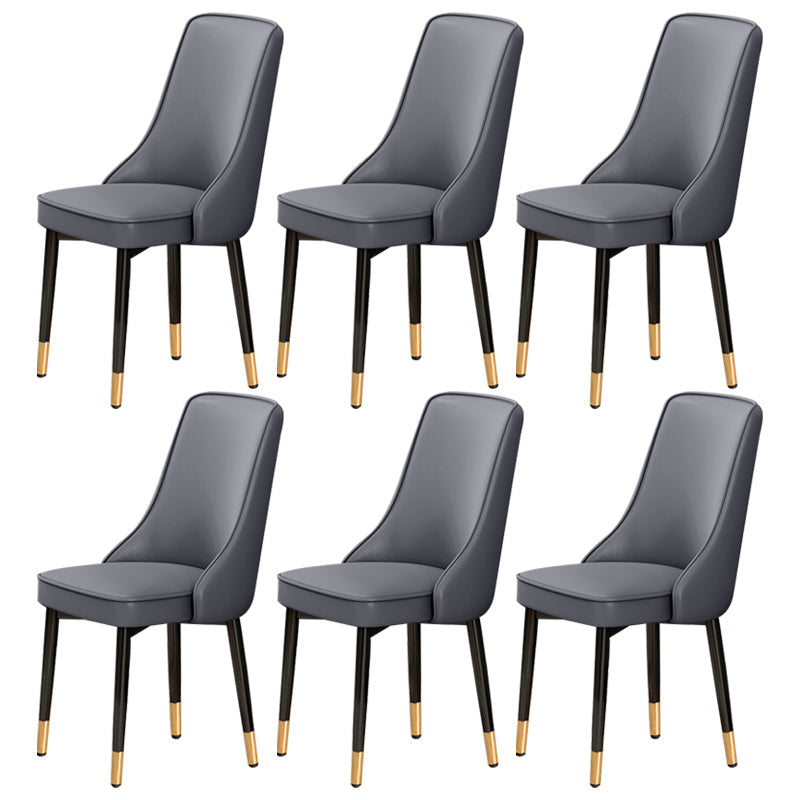 Scandinavian Style Metal Dining Chairs Dining Room Parsons Armless Chair Dark Gray 6 Piece Set Brass Gold Clearhalo ' kitchen&dining_furn' 'Dining Chairs' 'Dining Tables & Seating' 'dining_chair' 'furn' 'furn_dining_chair' 'Furniture' 'furniture_dining_chair' 'Kitchen & Dining Furniture' 'kitchen' 3836695