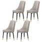 Scandinavian Style Metal Dining Chairs Dining Room Parsons Armless Chair Light Gray 4 Piece Set Brass Gold Clearhalo ' kitchen&dining_furn' 'Dining Chairs' 'Dining Tables & Seating' 'dining_chair' 'furn' 'furn_dining_chair' 'Furniture' 'furniture_dining_chair' 'Kitchen & Dining Furniture' 'kitchen' 3836701