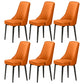 Scandinavian Style Metal Dining Chairs Dining Room Parsons Armless Chair Orange 6 Piece Set Black Clearhalo ' kitchen&dining_furn' 'Dining Chairs' 'Dining Tables & Seating' 'dining_chair' 'furn' 'furn_dining_chair' 'Furniture' 'furniture_dining_chair' 'Kitchen & Dining Furniture' 'kitchen' 3836711
