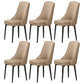 Scandinavian Style Metal Dining Chairs Dining Room Parsons Armless Chair Khaki 6 Piece Set Black Clearhalo ' kitchen&dining_furn' 'Dining Chairs' 'Dining Tables & Seating' 'dining_chair' 'furn' 'furn_dining_chair' 'Furniture' 'furniture_dining_chair' 'Kitchen & Dining Furniture' 'kitchen' 3836723